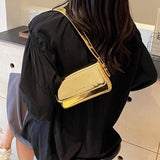 Y2K Style Mini PU Leather Cute Flap Crossbody Bags Luxury Silver Korean Fashion Shoulder Bag Designer Handbags and Purses