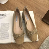 Shallow Mouth Square Toe Grandmother's Leather Shoes 3cm Heels Chunky Sandals Brief Pumps All-Match Clogs for Women 5cm Blo