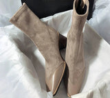 Winter Women's Ankle Boots Fashion Pointed Toe High Heel Short Boats Ladies Elegant Morder Bootties