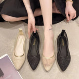 Pointed Toe Low Heel Elegant Shoes for Woman Black Women's Summer Footwear Gold Y2k Lastest Non Slip with Discount Stylish