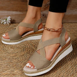 Fashion Summer Wedge Sandals for Women Lightweight Platform Gladiator Shoes Woman Plus Size Non Slip Casual Sandalias Mujer