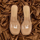Soft Slides Clear Shoes for Women Transparent Sandals Summer Heeled Outside Woman Slippers Pvc Eva Designer Original Casual
