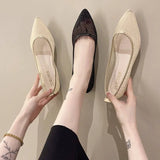Pointed Toe Low Heel Elegant Shoes for Woman Black Women's Summer Footwear Gold Y2k Lastest Non Slip with Discount Stylish