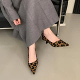 Fine Heeled Shoes Pointed Pumps Sandals Ladies Shallow Mouth Slip On Work Dress Professional All-Match Lace-Up Stiletto Toe