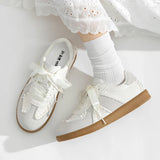 New Silver Training Shoes Lace Women's Sneakers Shoes Woman Trend Casual Sneakers Flat Shoes Women Luxury Shoes