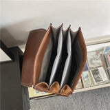 Retro Fashion Unisex Shoulder Bag Pu Leather College Men's and Women's Shoulder Bag Simple New Designer Luxury Shoulder Bag