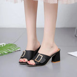White Heeled Open Toe House Slides Rubber Summer Home Shoes Indoor Women's Slippers and Ladies Sandals Comfortable Elegan B