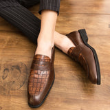 shoes men Classic Men  Leather Shoes Wedding Shoes Men Formal Flats Business Shoes Black Dress Shoes Large size: 38-48