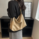 Ladies Casual Shoulder Bags Fashion Shopping Bags Solid Color Retro Large Bags Luxury Designer Ladies Bags Zipper Ladies Bags