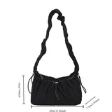 Spring New Folded Retro Shoulder Bag Fashionable Elegant Nylon Cloud Bag Casual Versatile Unique High end Crossbody Bag