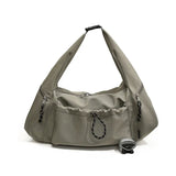 Nylon Large Capacity High Quality Shoulder Bag Solid Color Zipper Simple Casual Handbag Soft Versatile Commuting Tote Bag