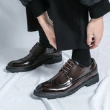 Brand Fashion Leather Men's Formal Shoes Oxford Spring and Autumn Men's Comfortable Lacing Wedding Party Office Business Shoes