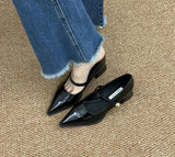 Spring Women Mary Jane Shoes Ladies Fashion Pointed Toe Thick Heel Women's Comfort Office Pumps Shoes