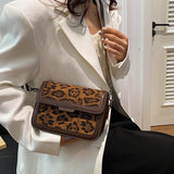 Leopard Trend PU Hasp Shoulder Bags Spring New Fashion Simple Fashion Designer Square Bag Soft Women's Crossbody Bags