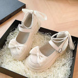 Summer Platform Shoes Size34-42 Lolita Sweet Sandals Women Japanese Bow Cute Chic Mary Jane Shoes Round Toe Shoes