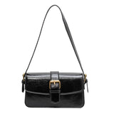 Vintage Fashion Crossbody Bags For Women Triple Compartment Changeable Dual Straps Pure Color Square Shoulder Messenger Bag 2022