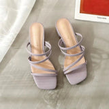 Women's Slippers and Ladies Sandals Outside Open Toe with Heel Shoes Roman Slides Casual Non Slip New Style  Trend Luxury 39