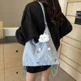 Pu Zipper Shoulder Bags Solid New Backpacks Women's Bags on Sale 2024 Interior Compartment Sewing Thread Crossbody Bags