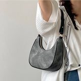 Fashion Design Women's Hobos Shoulder Bags Half Moon Ladies Underarm Bag Clutch Purse Handbags Female Crescent Messenger Bag