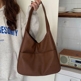 New Simple Large Capacity Women Shoulder Bag Casual Commuting Luxury Designe Handbags High Quality Leather Tote Bag