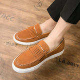 Hot Selling Suede Shoes Europe America Fashionable Men's Loafers Simple Casual Shoes Party Men's Dress Shoes Big Size：38-47