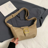 Belt Small PU Leather Shoulder Bag for Women 2024 Winter Trend Y2K Handbags Females Luxury Desinger Crossbody Bag