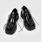 Brand New Black Brogue Shoes Men Classic Platform Oxford Dress Shoes Men Retro Patent Leather Footwear Low-Ankle Party Shoes