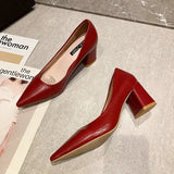 Pumps Red Shoes for Woman on Heeled Black Pointed Toe Women's Summer Footwear High Heels 39 Trend with Discount Vacation E