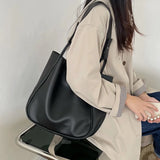 Korean vintage Large Capacity Shoulder Bags for Women Fashion PU Leather Handbag and purses female Messenger Bag Lady big Tote