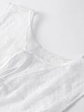 Round Neck Vest Dress Women Fashion Lace-up Bow Print Chi Lady Dress New Spring Summer Simple Soft Sleeveless Female Dress