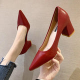 Pumps Red Shoes for Woman on Heeled Black Pointed Toe Women's Summer Footwear High Heels 39 Trend with Discount Vacation E