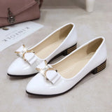 Shoes Women's Heels Modis Oxfords Pointed Toe Female Footwear Elegant Bow-Knot Casual Sneaker Shallow Mouth Autumn On Heels