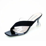 Transparent Open Toe Sandals Summer Woman Slippers Sexy Clear Outside Heeled Shoes for Women Slides W B Unique Shoe F Sale