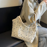 Nylon Fabric Magnetic Buckle Printed Shoulder Bag Summer  Light Luxury Large Capacity Beach Bag Soft  Comfortable Handbag