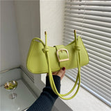 Women's Shoulder Bag Solid Color Popular Small Bag Trend Summer New Trendy Crossbody Bag Texture Shoulder Underarm Bag