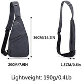 Personal Pocket Bag Men's Anti-theft Chest Bag Close-fitting Messenger Bag Shoulder Bag Splash-proof Capacity Travel Gun Bag