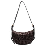 Casual PU High Capacity Sewing Thread Leopard Print Women's Shoulder Bags High Quality Versatile Women's Crossbody Bags