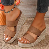 Summer Platform Sandals Women Peep Toe High Wedges Heel Ankle Buckles Sandalia Espadrilles Female Sandals Shoes