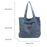 Retro Denim Women's Bag New Jeans Messenger Bag Y2K Canvas Shoulder Bag Crossbody Eco Bag Korean Shopper School Handbag Ins