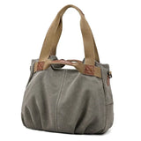 New Leisure Women's Bag Large Capacity Canvas Shoulder Bag Fashion Versatile Light Luxury Brand Zipper High Quality Handbag