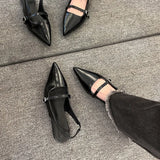 Summer Pointed Toe Women Sandals Fashion Street Style Shallow Flats Shoes Ladies Elegant Gladiator