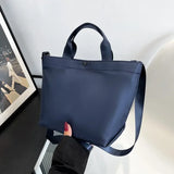 Vintage New Large Capacity Handbag Women's Nylon Cloth Shoulder Bag Korean Simple PU Crossbody Bags Female Purses Tote Bag