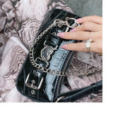Retro Y2k Cool Girls Purse Handbags Locomotive Fashion Women's Hobos Shoulder Bag Crocodile Pattern Underarm Bag Messenger Bags