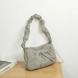 Spring New Folded Retro Shoulder Bag Fashionable Elegant Nylon Cloud Bag Casual Versatile Unique High end Crossbody Bag