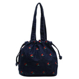 New Embroidered Denim Casual Women's Tote Bag Fashionable Elegant Shoulder Bags Simple Large Capacity Women's Crossbody Bag