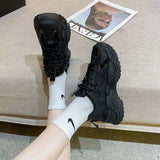 Ladies Footwear Sports Sneakers High on Platform Women's Shoes Athletic Spring Autumn Aesthetic Original Stylish Daily Routine H