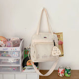 Girls Japanese Style Shoulder Bag Cute Ita Crossbody Bag Students Casual Bag Handbag Women Large Capacity Messenger Bag