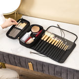 2 In 1 Detachable Cosmetic Bag for Women Portable Foldable Makeup Brush Storage Large Capacity Waterproof Nylon Girls Organizer