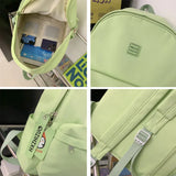 Nylon backpack for women solid color fashion Korean version schoolbag female college students casual shoulders Rucksack