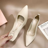 Pointed Toe Ladies Summer Footwear With Medium Heels Moccasins Shoes For Women Stilito Chic Elegant And Low Price Non Slip